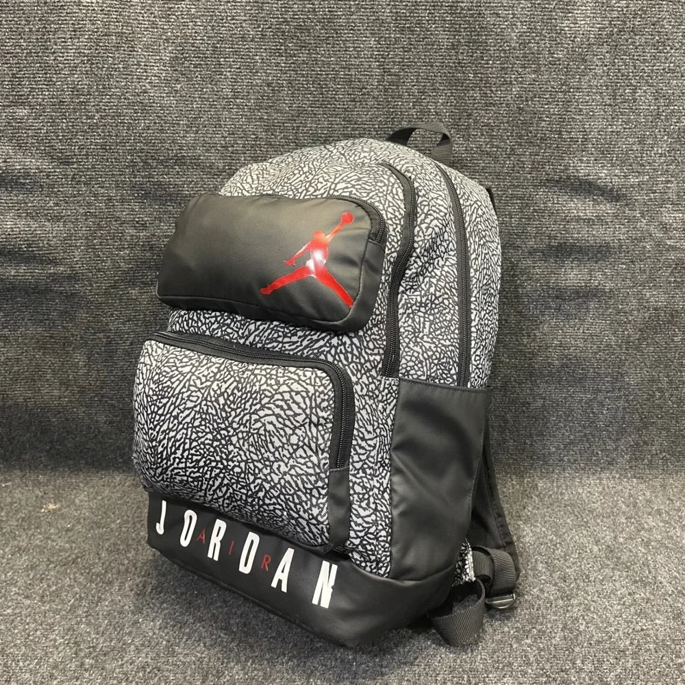 Nike Air Jordan 0670-G3A Black Elephant Print Jumpman Sport Essential Backpack